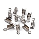 201 Stainless Steel Fold Over Crimp Cord Ends X-STAS-R055-08-4