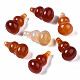 Carved Natural Red Agate Pendants G-S359-339-1