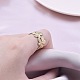Bague patchwork de fleurs en acier inoxydable 304&nbsp;QE2937-2-3
