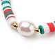 Bracelets extensibles de perles heishi en argile polymère BJEW-JB05707-3