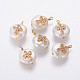 Colgantes naturales de perlas cultivadas de agua dulce PEAR-L027-14D-1