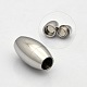 Oval 304 Stainless Steel Magnetic Clasps STAS-N014-21-6mm-2