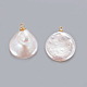 Подвески из натурального пресноводного жемчуга PEAR-J004-30G-3