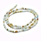 Brins de perles d'amazonite de fleurs naturelles G-F686-18A-02-2