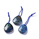 Natural Chrysocolla and Lapis Lazuli Pendants G-L505-28A-1