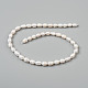 Oval Natural Cultured Freshwater Pearl Beads Strands X-PEAR-R015-45-6