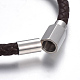Leather Braided Cord Bracelets BJEW-E352-27P-3