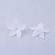 Clear Frosted Acrylic Flower Beads X-PL594-11-1