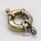 Brass Spring Ring Clasps KK-E266-17mm-AB-NR-2