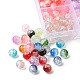 Set di perle di vetro verniciate da forno trasparenti craquelé da 375 colori in 15 colori DGLA-FS0001-05-2