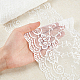 Fingerinspire 180mm breiter elastischer Besatzstoff 9m dehnbares Spitzenband (weiß) mit Blumenmuster für Brauthochzeitsdekorationen EW-WH0003-02B-3