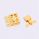 Застежки латунные коробки KK-WH0038-09G-3