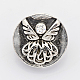 Flat Round Carved Angel Antique Silver Zinc Alloy Jewelry Snap Buttons SNAP-O020-48-NR-1