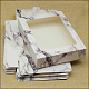 大理石のテクスチャ模様紙ギフトボックス  クリアウィンドウ付き  包装箱  ホワイト  箱：17.5x13.5x3.5センチメートル  展開：29x17x0.1cm X-CON-WH0072-15B-3