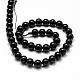 Natural Black Tourmaline Beads Strands G-P132-17-10mm-2