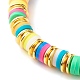 Handmade Polymer Clay Heishi Beads Stretch Bracelet BJEW-JB07310-5