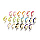 Brass Enamel Cuff Earrings EJEW-R114-027-NF-1
