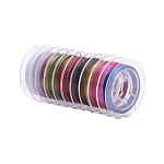 Tiger Tail Wire, Nylon-coated Stainless Steel, Mixed Color, 0.38mm, about 32.8 Feet(10m)/roll