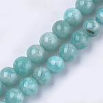 Fili di perline amazonite naturale, grado a, tondo, 8mm, Foro: 1 mm, circa 23~25pcs/filo, 7.6 pollice