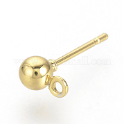 Железные шарики серьги KK-R071-09G-NF