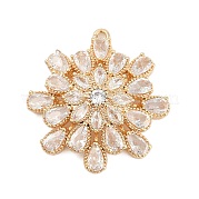 Кубический цирконий из латуни со стеклянными подвесками KK-Q026-16G