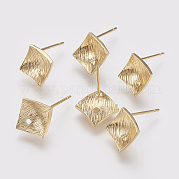 Brass Stud Earring Findings KK-R058-186G