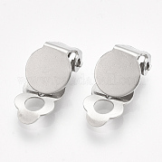 Accessoires de boucles d'oreilles clips à vis en 304 acier inoxydable STAS-T045-33A-P