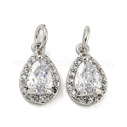 Латунные микропаве прозрачные кубические циркониевые подвески KK-G490-20P