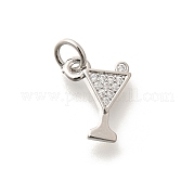 Латунные микропаве прозрачные подвески с фианитом KK-L225-009P-01