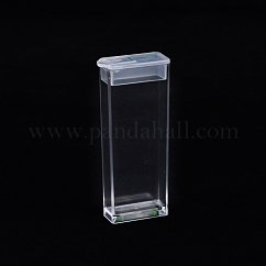 Conteneur de stockage de billes de polystyrène, pour les conteneurs de stockage de peinture au diamant ou le stockage de perles de rocaille, clair, 2.7x1.35x5.05 cm, capacité: 12 ml (0.4 oz liq.)