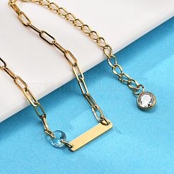 Pulseras de cadena con clip de acero inoxidable 304&nbsp;BJEW-A035-04G-01
