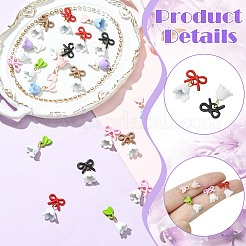 24 Stück 8 Farben Maiglöckchen Legierung Cabochons&nbsp;MRMJ-CJ0001-30