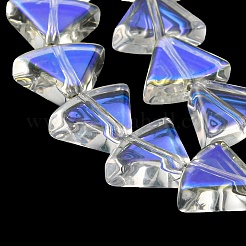 Fili di perle di vetro trasparente placcato colore ab&nbsp;EGLA-G037-08A-AB02