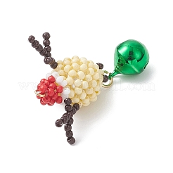 Weihnachtsanhänger aus Glasperlen mit Rentiermotiv&nbsp;PALLOY-MZ01062