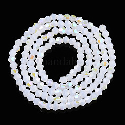 Chapelets de perles en verre électroplaqué d'imitation jade&nbsp;EGLA-A039-J2mm-L06