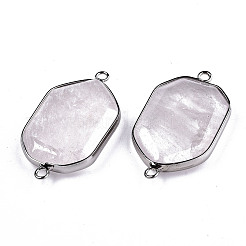 Connecteurs de liens en quartz rose naturel&nbsp;G-T131-48P-06