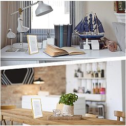 Bilderrahmen aus Glas mit Staffelei aus Eisen&nbsp;AJEW-WH0021-58A