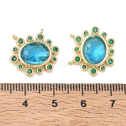 Ciondoli di zirconi in ottone&nbsp;KK-G419-04G-04