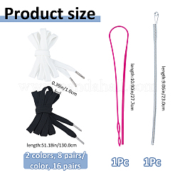 16 Paar Schnürsenkel aus Polycotton in zwei Farben&nbsp;DIY-FH0010-43