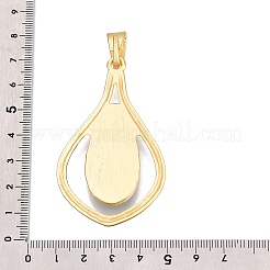 Cremagliera a goccia placcatura lega pavé resina grandi pendenti&nbsp;FIND-N005-46G