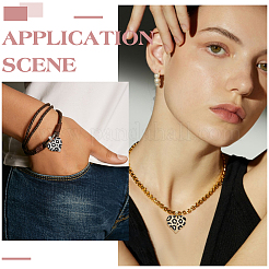 4 pièces 2 couleurs laiton micro pavé pendentifs zircone cubique&nbsp;KK-ME0004-69