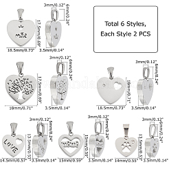 Pendentifs en acier inoxydable 304&nbsp;STAS-UN0014-92P
