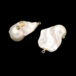 Pendenti in ottone e perle con micro pavé di zirconi cubici&nbsp;KK-H259-13D-G01