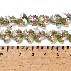 Chapelets de perles en verre électroplaqué&nbsp;EGLA-P066-03A-HP03