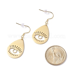 Boucles d'oreilles pendantes à breloques creuses sur le thème des chakras&nbsp;EJEW-JE04720