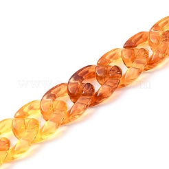Chaînes gourmettes en acrylique transparent faites à la main&nbsp;AJEW-JB00843
