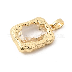 Pendentifs en zircone cubique clair en laiton&nbsp;KK-B179-01G
