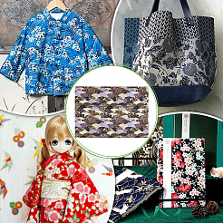 Tissu en coton de style japonais&nbsp;DIY-WH0504-889D