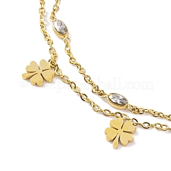 Placcatura ionica (ip) 304 catene in acciaio inossidabile cavigliera&nbsp;AJEW-H148-13F-G