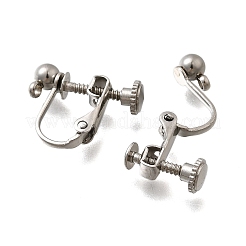 Boucles d'oreilles à clip en acier inoxydable 316&nbsp;X-EJEW-R019-01P